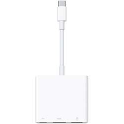 ADAPTADOR APPLE TIPO USB-C CON 3 PUERTOS: HDMI/USB/USB-C - BLANCO