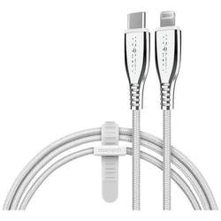 TITANIUM USB-C TO MFI LIGHTNING BRAIDED FAST CHARGE CABLE | 6FT | WHITE