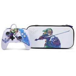 NINTENDO SWITCH ENHANCED WIRED CONTROLLER AND SLIM CASE BUNDLE MASTER SWORD